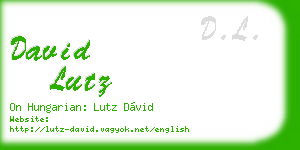 david lutz business card