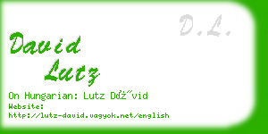 david lutz business card